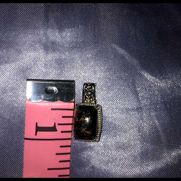 Silver Shungite matrix pendant - Picture 4 of 5